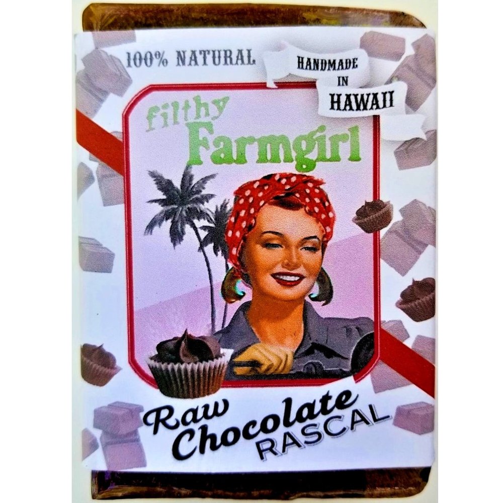 100% Natural Organic Soap. Raw Chocolate Rascal. Handmade in Hawaii. 7oz.